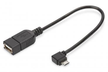 USB Micro-B - USB-A Adapter/ Konverter, OTG, 0,15m 