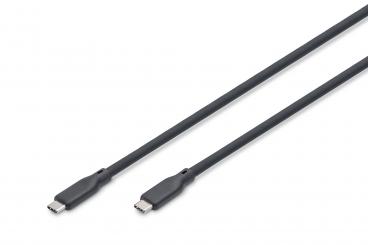 USB Silikon Kabel, USB 3.2 Gen2, USB 10Gbps, 1m, schwarz 