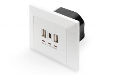 Steckdose mit USB A & USB-C™ Ports, Unterputz-Montage 
