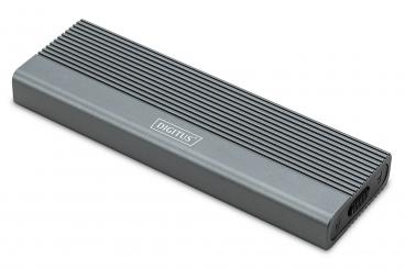 USB M.2 Festplattengehäuse, SSD, extern, NVMe + SATA, 10Gbps (NVMe) 6 Gbps (SATA),USB3.1 Gen2, Aluminium, werkzeugfrei 