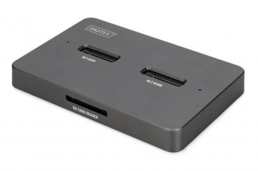 M.2 NVMe + M.2 SATA SSD Docking Station mit SD-Express Kartenleser, USB-C™ 