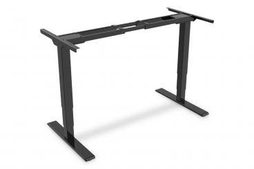 Elektrisch höhenverstellbares Tischgestell, Dual-Motor, 3-Stufen, Schwarz 