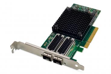 2-Port 25 Gigabit Ethernet Netzwerkkarte, SFP28, PCI Express,  Mellanox Chipsatz 