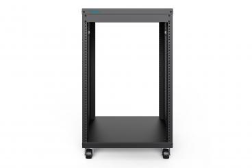 Universal 19-Zoll Equipment Rack mit Rollen, 16HE 