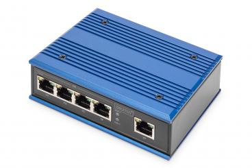 4 Port Gigabit Netzwerk Switch, Industrial, Unmanaged, 1 RJ45 Uplink 