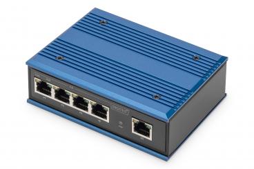 4 Port Gigabit Netzwerk PoE Switch, Industrial, Unmanaged, 1 RJ45 Uplink 