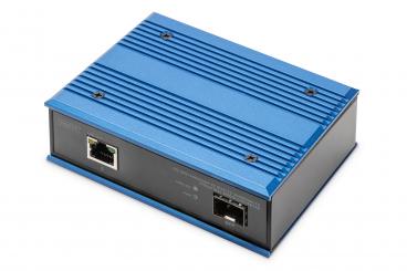 10/100/1000Base-TX (PoE) zu 1000Base-FX Industrieller Medienkonverter 