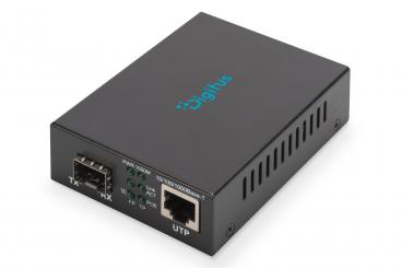 Gigabit PoE Medienkonverter, RJ45 / SFP, PSE 