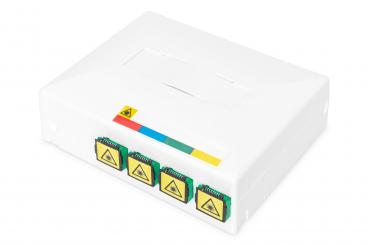 FTTH Gehäuse mit 4 x SC SX Kupplung 