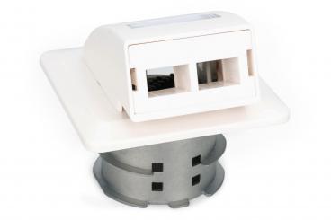 FTTH Glasfaser Unterputz-Wandanschlussdose, für SC/LC-Adapter 
