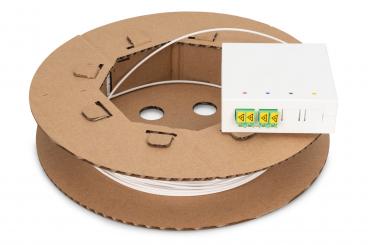 Fttx Installationskit, Vorkonfektioniert, 4-Faser, LC/APC Stecker, Länge 30 m 