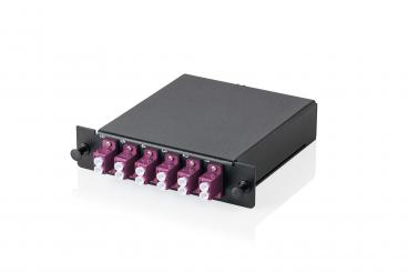 MPO Kassette, Multimode OM4, LC/DX, LC auf MPO, für 3 Kassettenfelder 