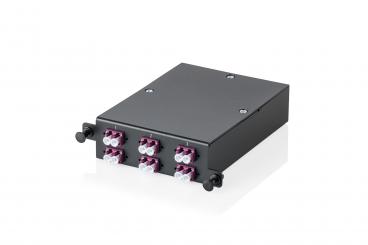 MPO Kassette, Multimode OM4, LC/DX, LC auf MPO, für 4 Kassettenfelder 
