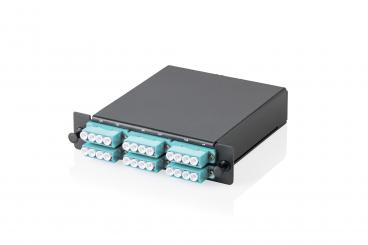 MPO Kassette, Multimode OM3, LC/Quad, LC auf MPO, für 3 Kassettenfelder 