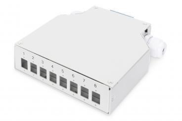 Hutschienen Spleißbox für 8 LC/DX Kupplungen 