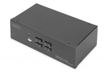 KVM Switch, 4 Port, Dual Display, 4K, DisplayPort® 