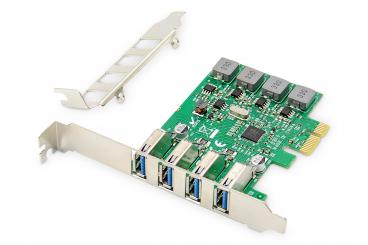 4-Port USB 3.0 PCI Express Add-On Karte 